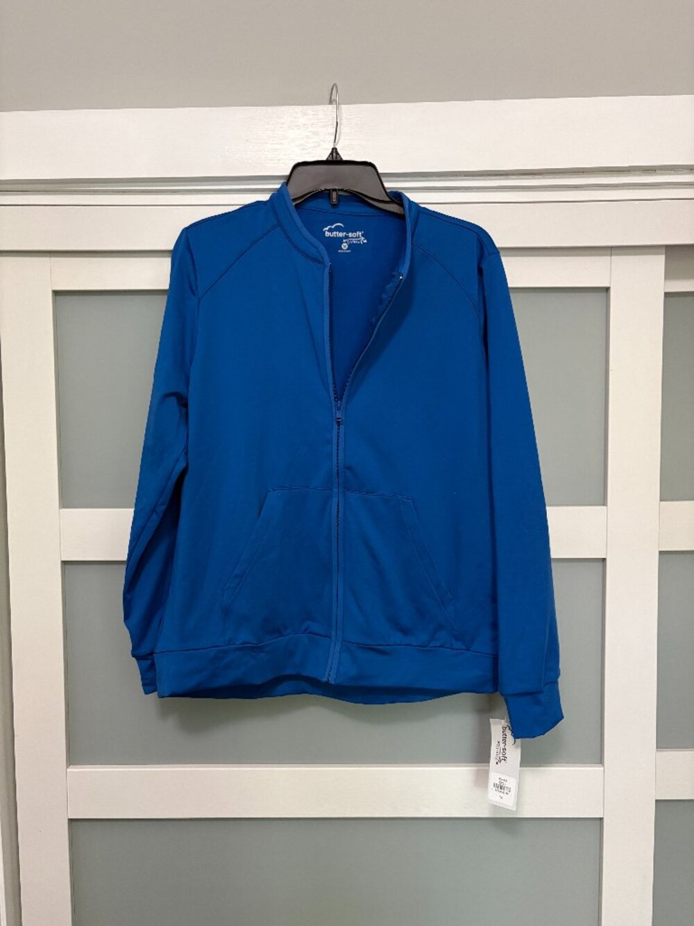Butter-Soft Stretch Ladies Zip up  Lightweight Jacket  Royal Blue sz Med M NEW